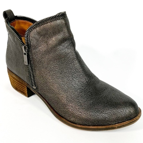 Lucky Brand Shoes - LUCKY BRAND Bartalino Zipper Edged Metallic Bootie